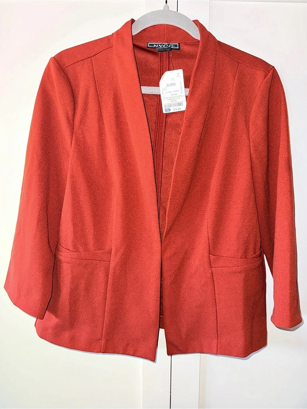 NY&C Women's Burnt Orange Blazer Size Medium NWT
